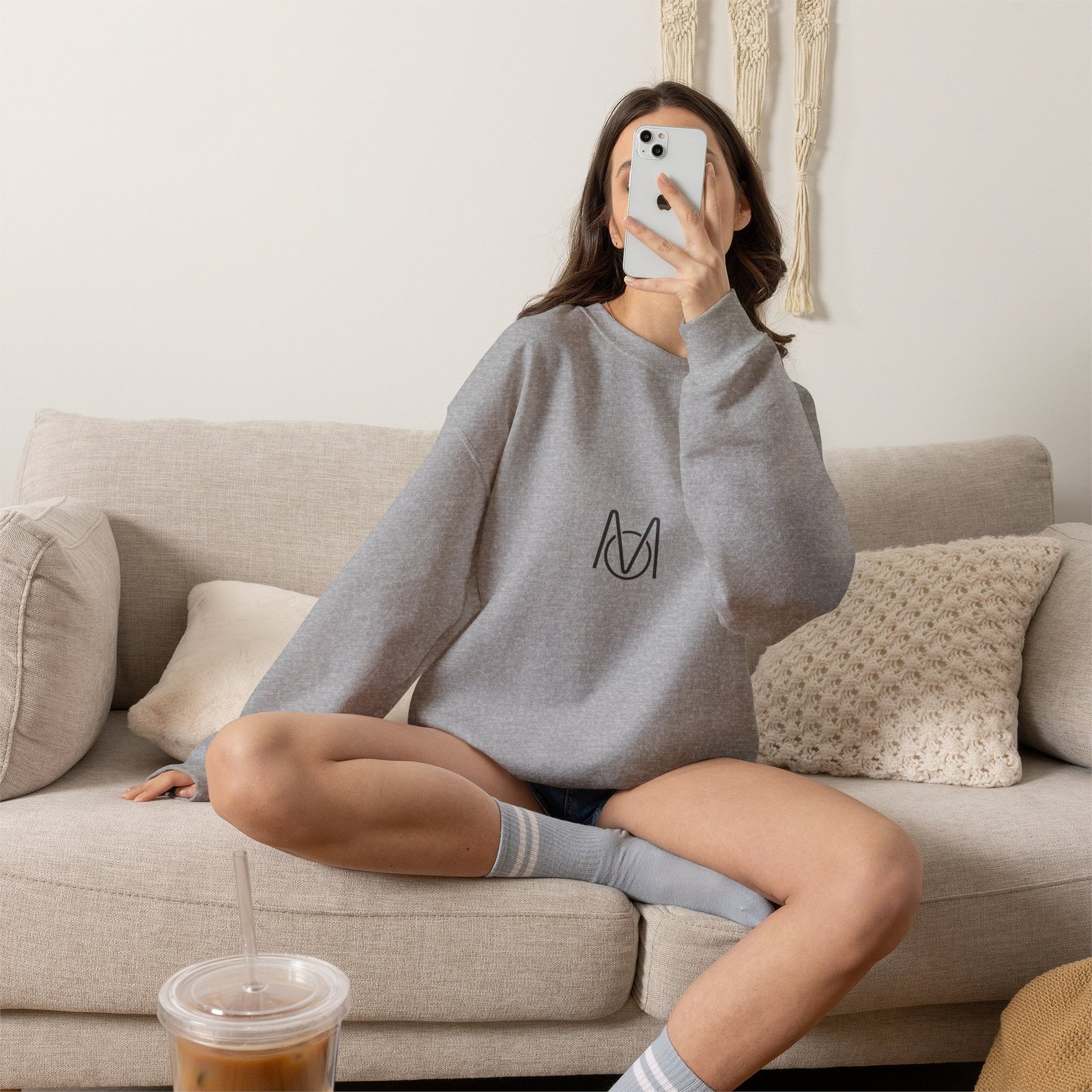 Crewneck Sweatshirt — Minimalist Network Optimized Logo - Image 4